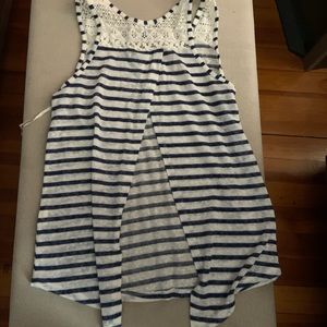 Striped shirt with back out